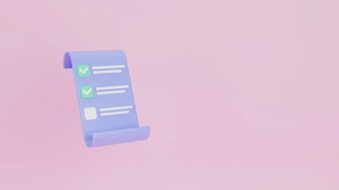 Clipboard on pink background. Notepad icon. Clipboard task management todo .. Stock Illustration