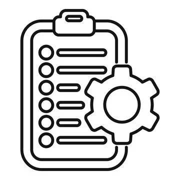 Clipboard random access icon outline vector. Ram lens memory Stock Illustration