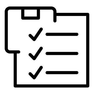 Clipboard relocation icon outline vector. House move service Illustrazione stock