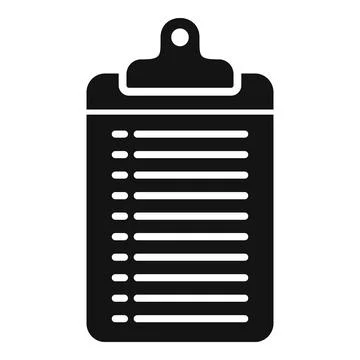 Clipboard report icon simple vector. Document paper 库存插图