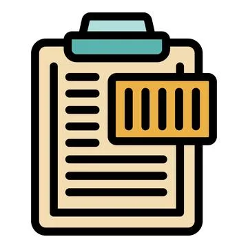 Clipboard showing barcode for inventory management Stock-Illustration