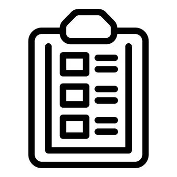 Clipboard showing checkboxes representing taking survey or exam 스톡 일러스트