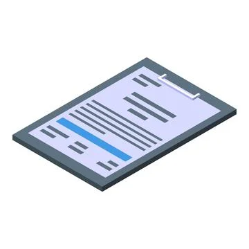 Clipboard showing checklist with data for analysis and reporting Illustrazione stock