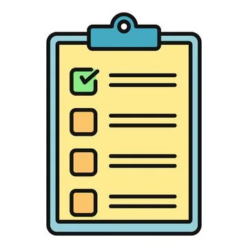 Clipboard showing completed checklist and awaiting tasks Stock Illustration