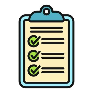 Clipboard showing completed checklist with checkmarks Stock Illustration