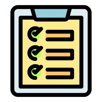 Clipboard showing completed tasks with check marks symbolizing accomplishment Stock Illustration