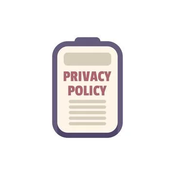 Clipboard showing privacy policy document for user data protection 스톡 일러스트