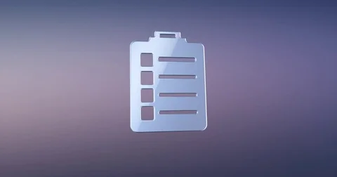 Clipboard Silver 3d Icon Stock Footage 72285436