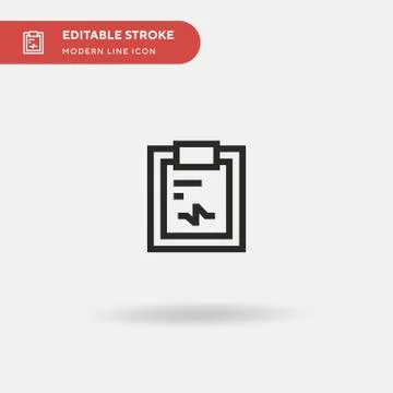 Clipboard Simple vector icon. Illustration symbol design template for web mob Illustrazione stock