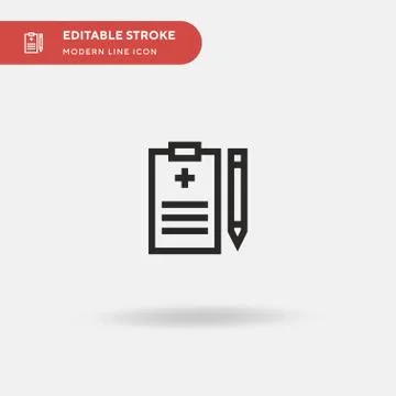 Clipboard Simple vector icon. Illustration symbol design template for web mob Stock Illustration