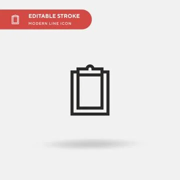 Clipboard Simple vector icon. Illustration symbol design template for web mob Illustrazione stock