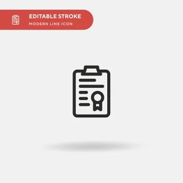 Clipboard Simple vector icon. Illustration symbol design template for web mob Illustrazione stock