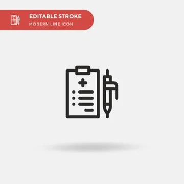 Clipboard Simple vector icon. Illustration symbol design template for web mob Stock Illustration
