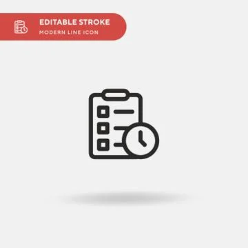 Clipboard Simple vector icon. Illustration symbol design template for web mob Stock Illustration