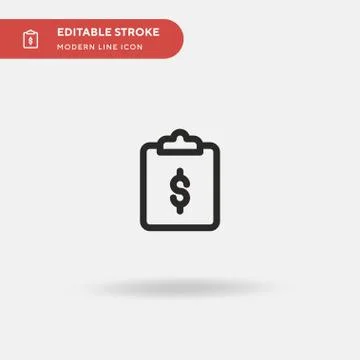 Clipboard Simple vector icon. Illustration symbol design template for web mob 스톡 일러스트