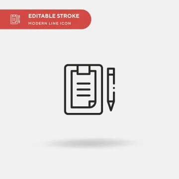 Clipboard Simple vector icon. Illustration symbol design template for web mob Stock Illustration