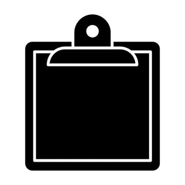 Clipboard solid icon. Note vector illustration isolated on white. Board glyph Stock Illustration