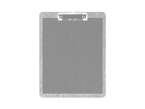 Clipboard stationery object rendered in black halftone dotted pattern for p.. Stock Illustration