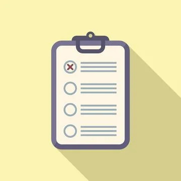 Clipboard task schedule icon flat vector. Person event 스톡 일러스트