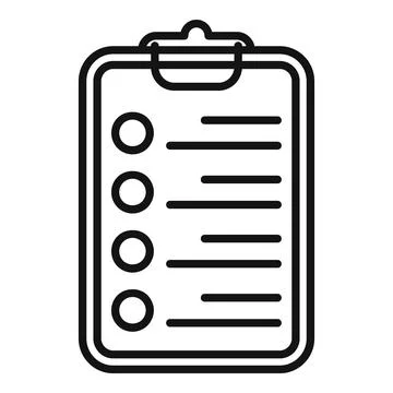 Clipboard task schedule icon outline vector. Person event Illustrazione stock