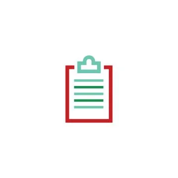 Clipboard vector icon design template Stock Illustration