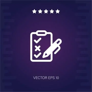 Clipboard vector icon Stock Illustration