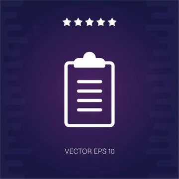 Clipboard vector icon Stock Illustration
