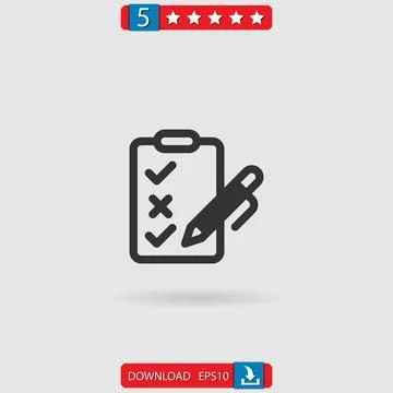 Clipboard vector icon Stock Illustration