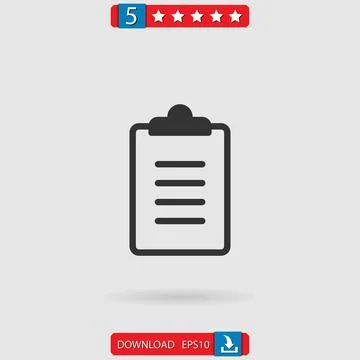 Clipboard vector icon Stock Illustration