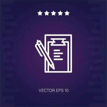 Clipboard vector icon Stock Illustration