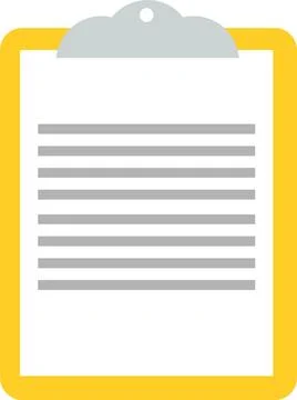 Clipboard vector illustration. Flat design icon Illustrazione stock