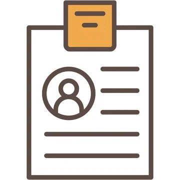 Clipboard vector with paper register list icon Stock Illustration