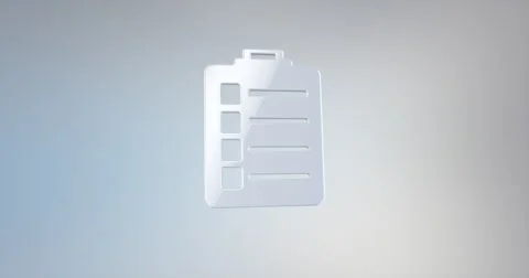 Clipboard White 3d Icon Stock Footage