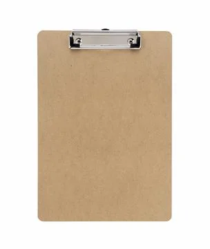 A clipboard on a white background Stock Photos