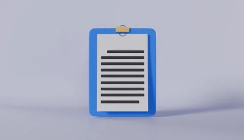 Clipboard white checklist paper. project plan, business strategy concept Stock Illustration