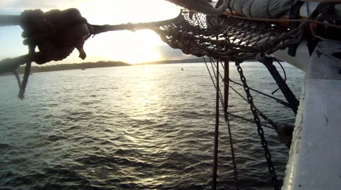 Clipper ship moving through water 2 Video stock 64637860
