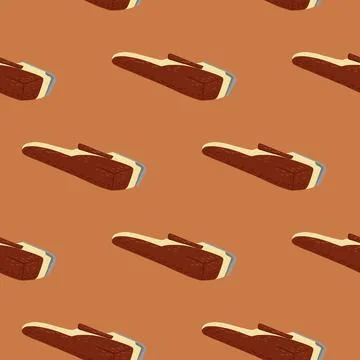 Clippers seamless pattern on. Vintage barber shops elements in doodle style. 스톡 일러스트