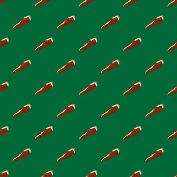 Clippers seamless pattern on. Vintage barber shops elements in doodle style. Stock Illustration