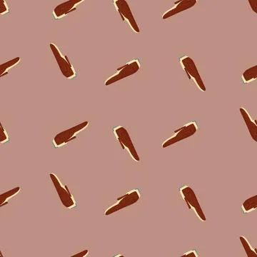 Clippers seamless pattern on. Vintage barber shops elements in doodle style. Stock Illustration