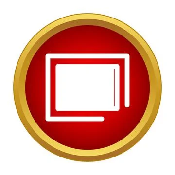 Clipping document attaching icon on red button Stock Illustration
