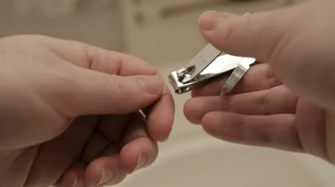 Clipping Fingernails Stock Footage 11498272