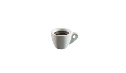 Clipping path. Close up of white mug mockup isolated on white background view Stock Photos