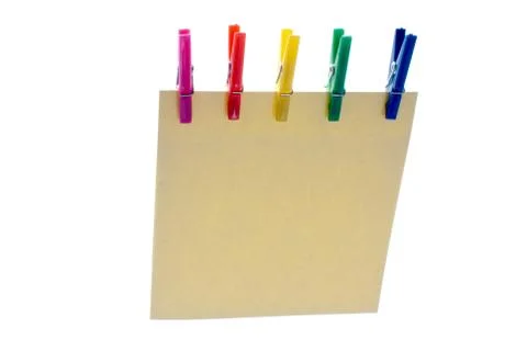 Clips and notes isolated Stock Photos