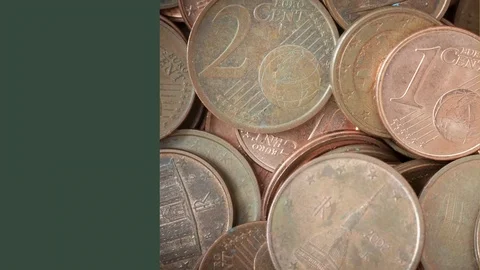 Clips with cents in the foreground with empty space Stock Footage 125824836