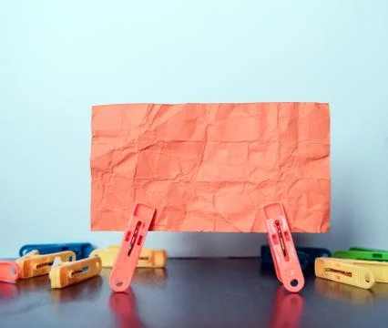 Clips spread woody table Foto stock
