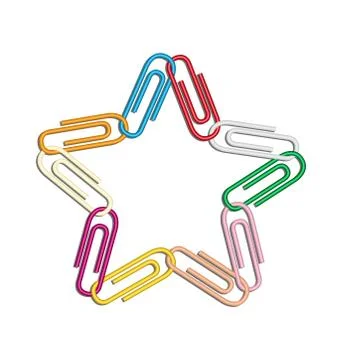 Clips star colors イラスト素材