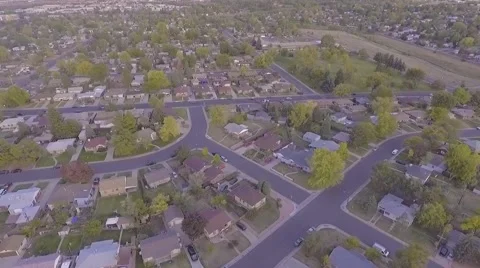 Clips of sunset time in a suburb of Denver Stock Footage 68373782
