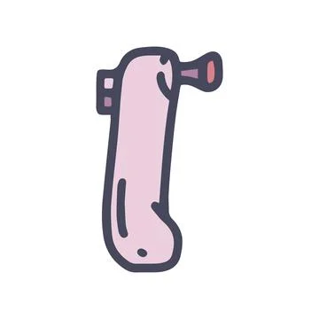 Clitoral stimulator color vector doodle simple icon Stock Illustration