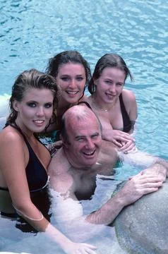 'Clive James at The Playboy Mansions'    TV Stock Photos
