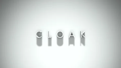 Cloak 3D title animation with shadows on a white background Stock Footage 297572786